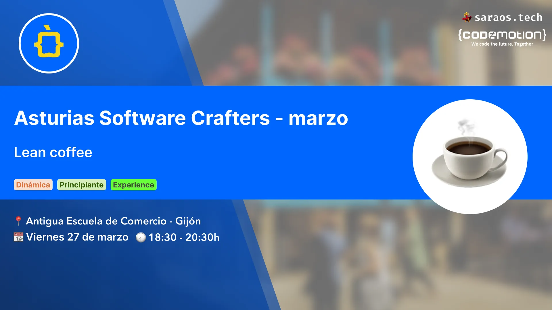 Foto de portada del evento Asturias Software Crafters - marzo: Lean Coffee