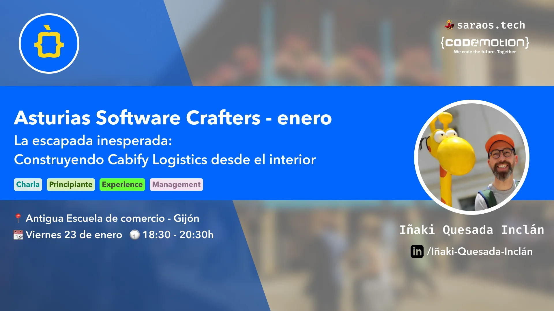 Foto de portada del evento Asturias Software Crafters - enero - La escapada inesperada: Construyendo Cabify Logistics desde el interior