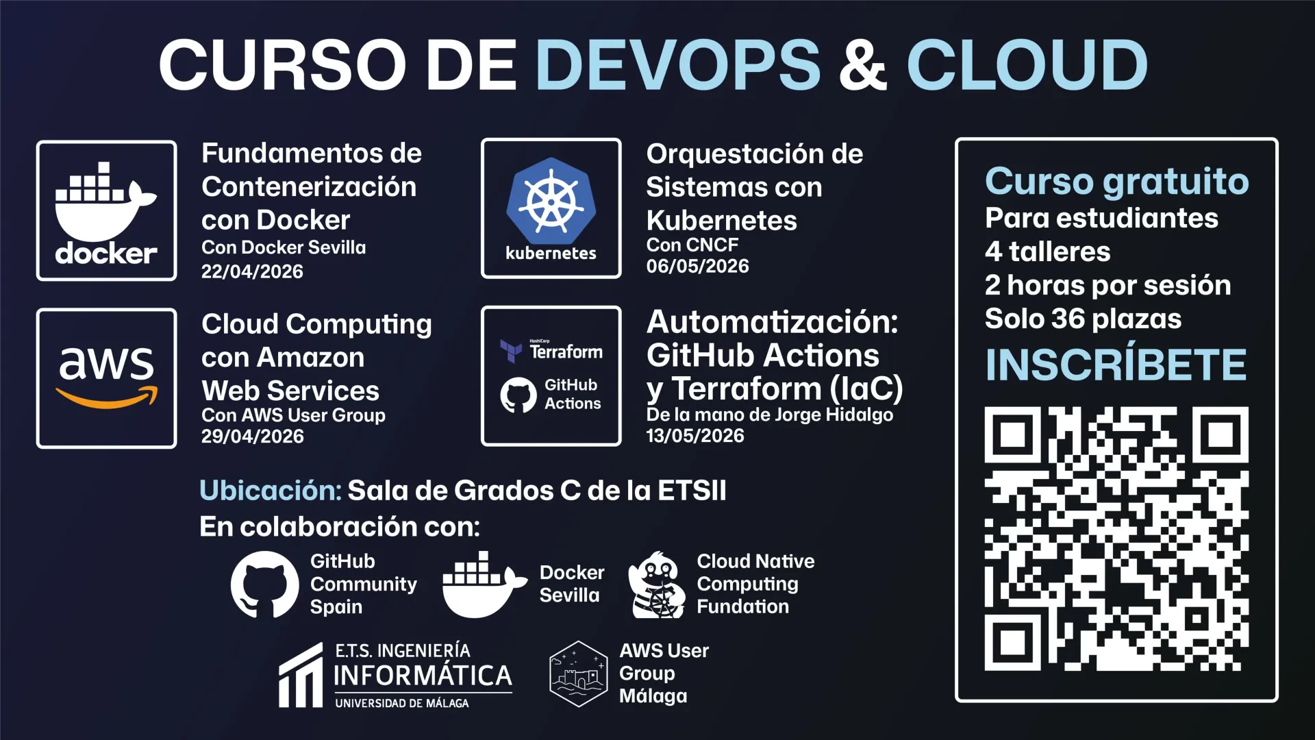 Foto de portada del evento Curso DevOps & Cloud - GitHub Actions & Platform Engineering